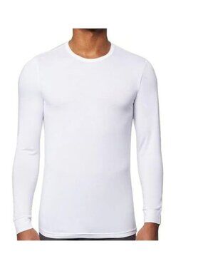 32 DEGREES- MENS WHITE LONG SLEEVE CREW NECK PULLOVER WARM SHIRT SIZE LARGE